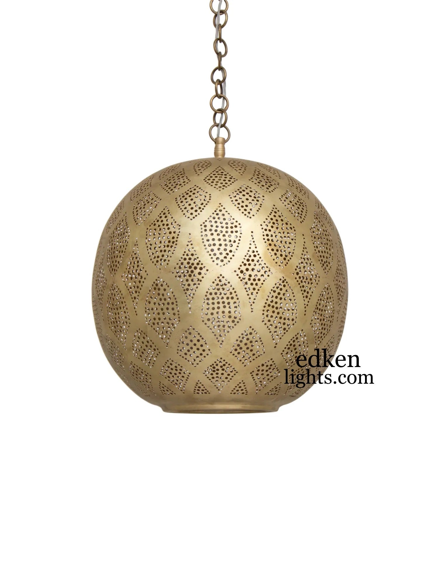 Luxury Moroccan Globe Hanging Lamp | Artisan Brass Lighting
 - Ref. 1233