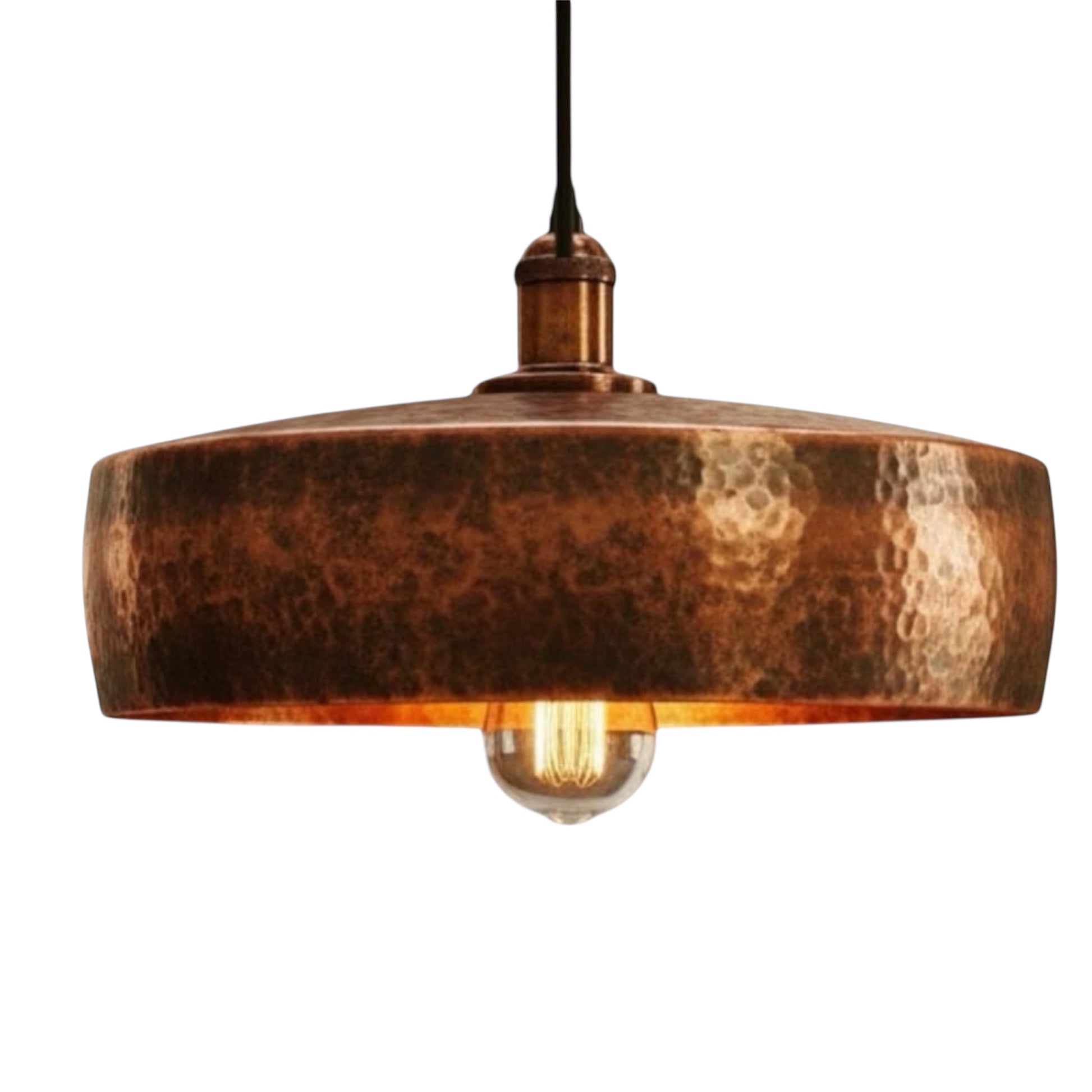 Hammered Copper Dome Light Fixture  - Ref.2062