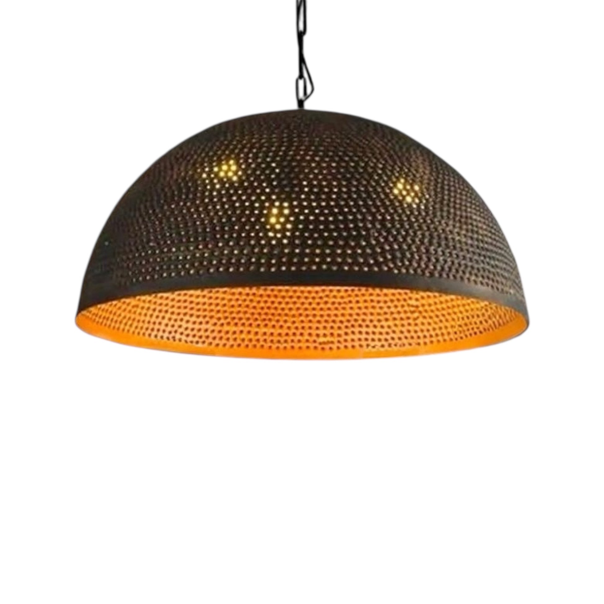 Black Dome Brass Light Fixture  - Ref.2752