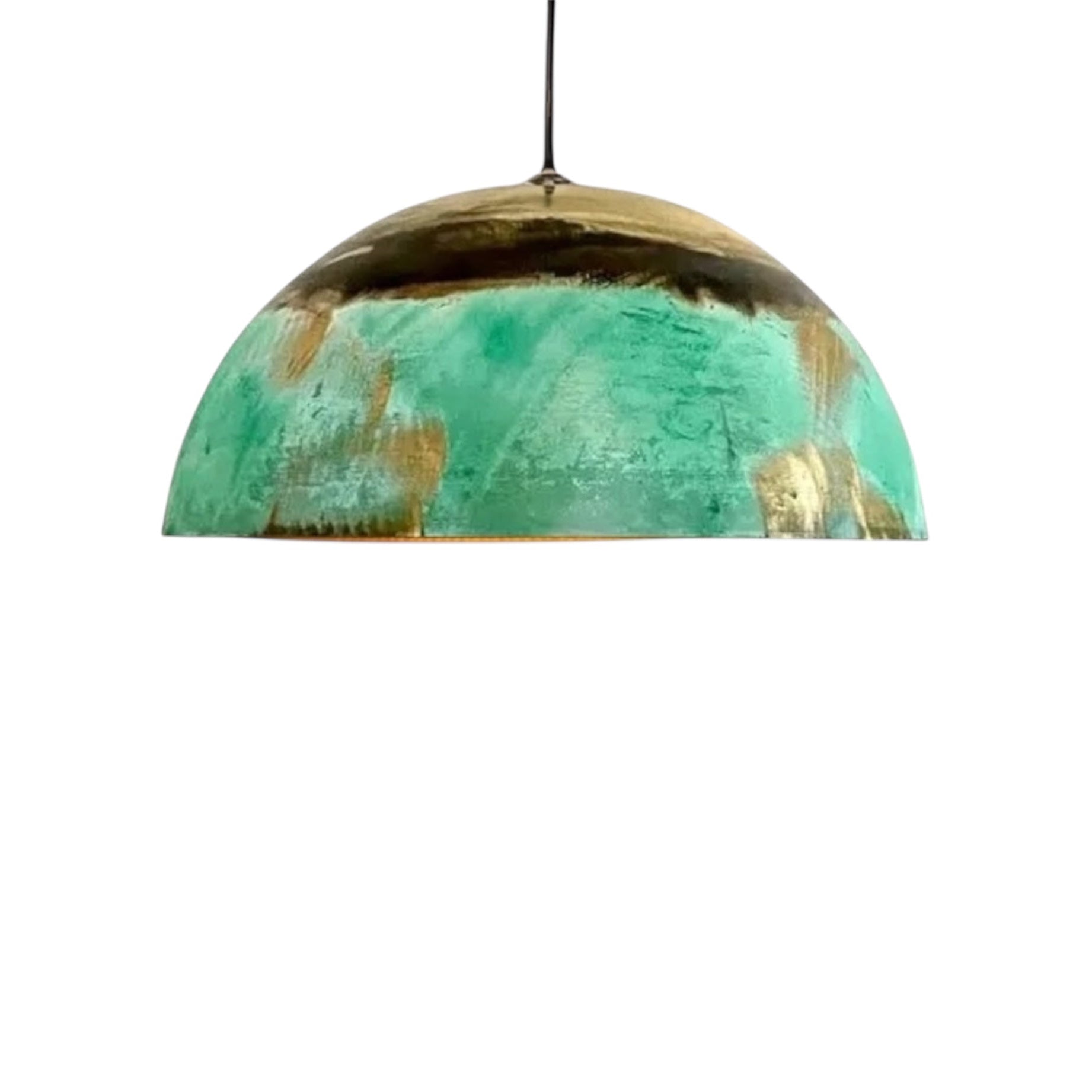 Oxidized Brass Copper Dome Light Fixture  - Ref.2703