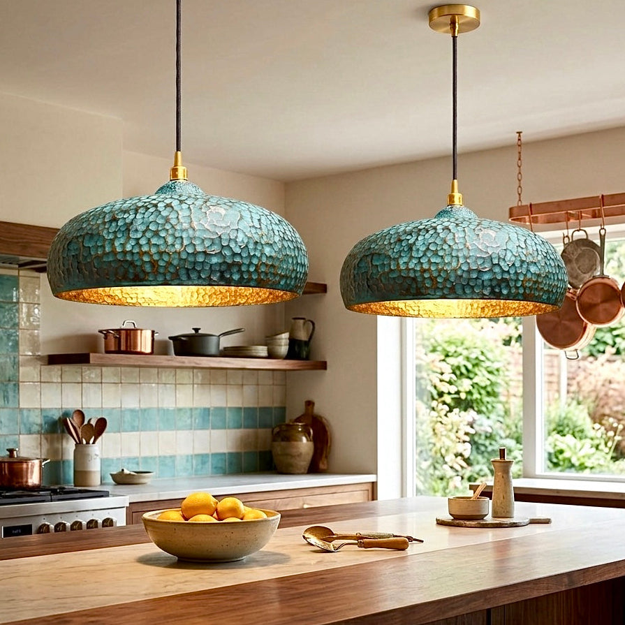 Oxidized Brass Dome Light Fixture  - Ref.2051