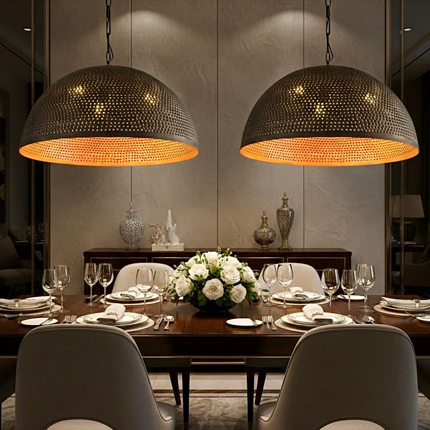Black Dome Brass Light Fixture  - Ref.2752