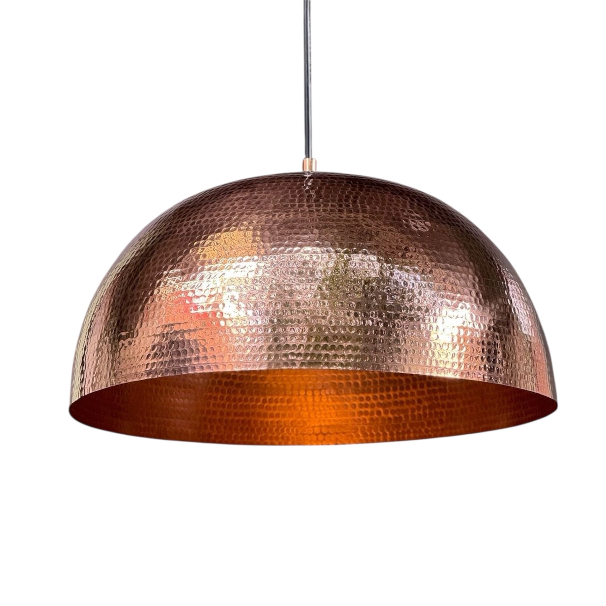 Hammered Copper Dome Light Fixture  - Ref.2038
