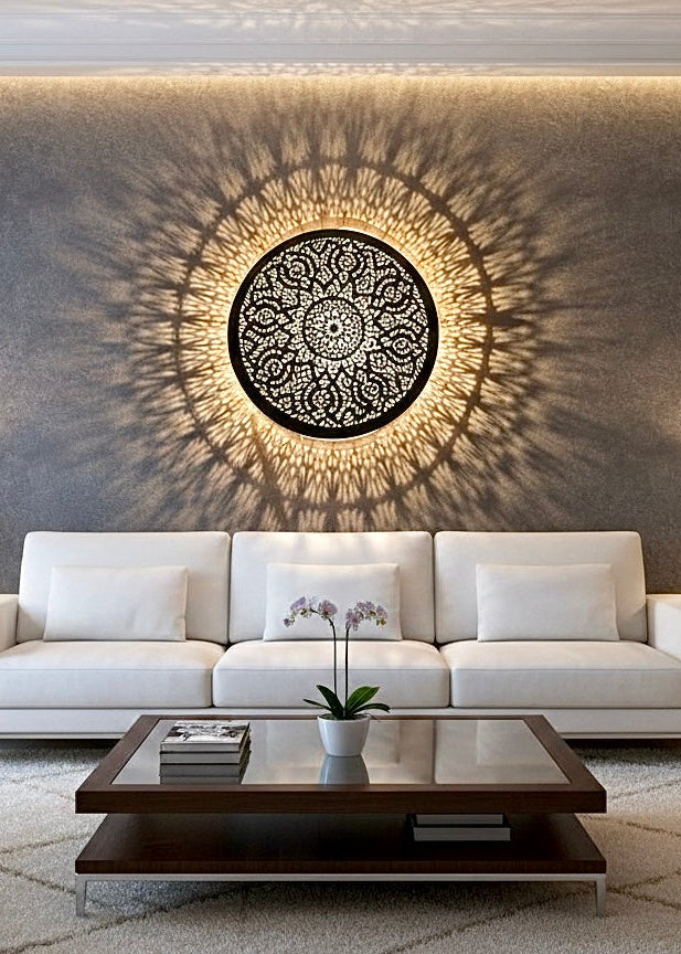 Traditional Moroccan Wall Lamp & Flush Mount | Artisanal Brass