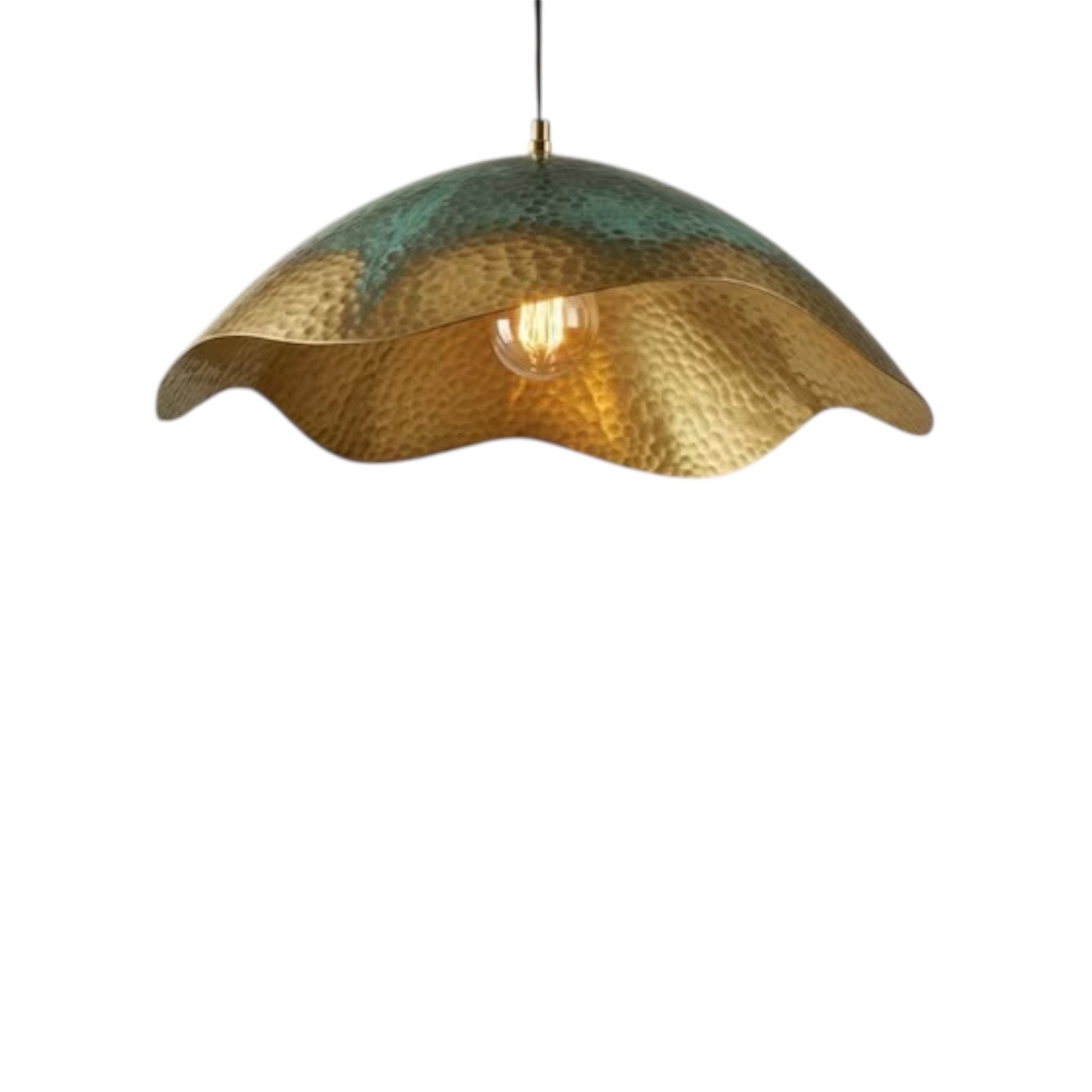 Oxidized Gold Brass Dome Light Fixture - Ref.2757