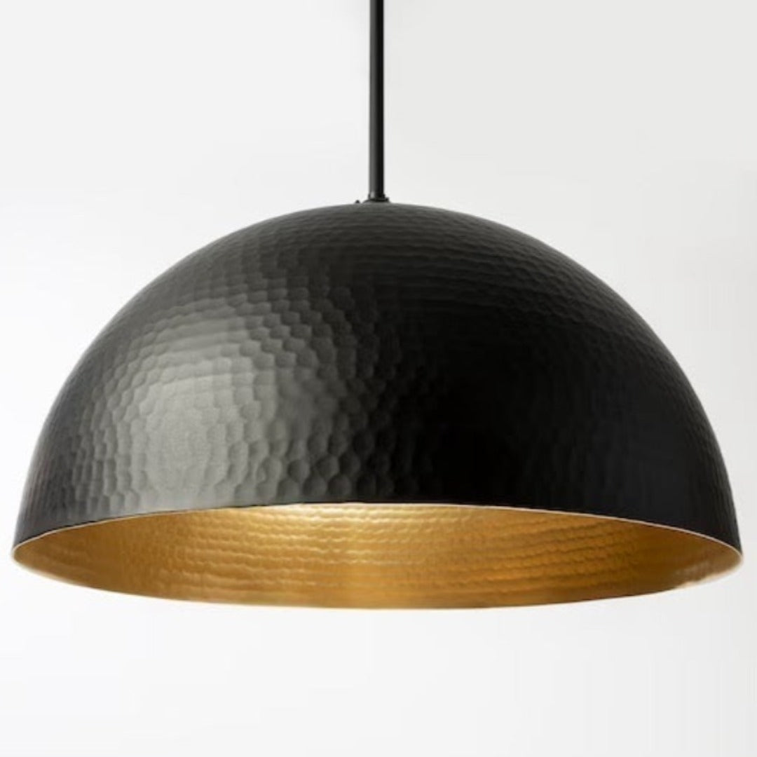 Hammered Dome black Light Fixture - Ref.1193