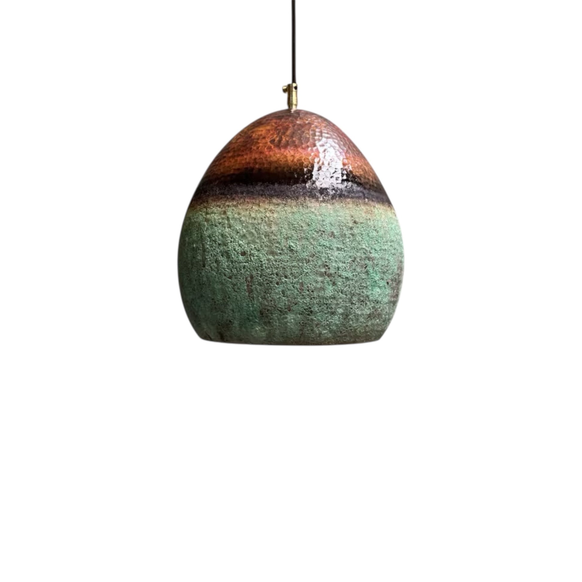 Oxidized Brass Copper Dome Light Fixture  - Ref.2760