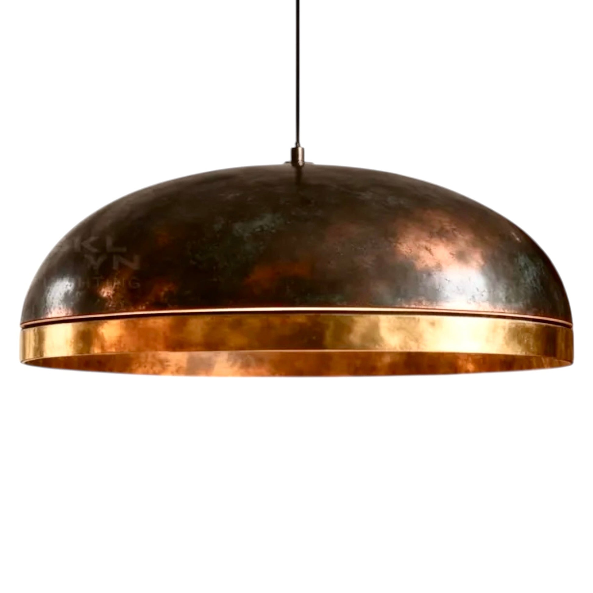 Antique Brass Dome Light Fixture  - Ref.2050