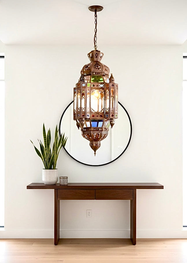 Moroccan Glass Ceiling Lamp - Ref. 2403