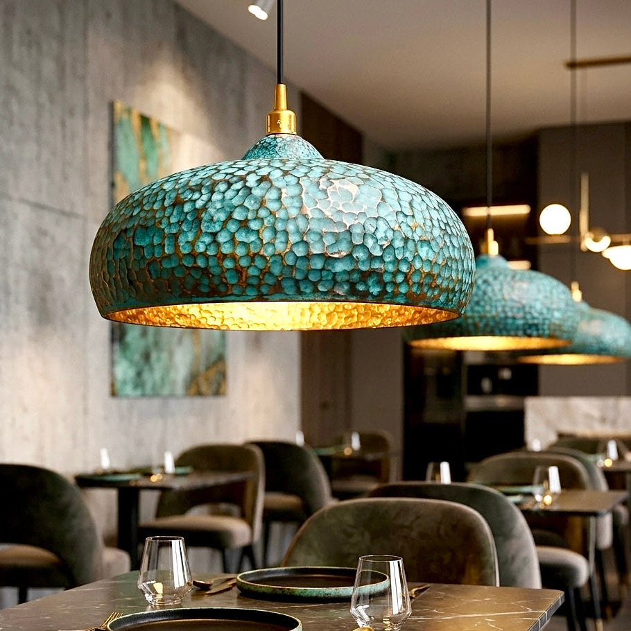 Oxidized Brass Dome Light Fixture  - Ref.2051