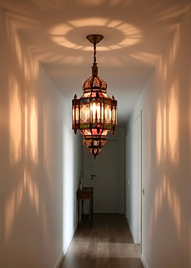Moroccan Glass Ceiling Lamp - Ref. 2057