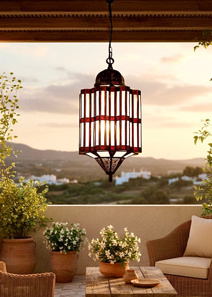 Moroccan Glass Ceiling Lamp - Ref. 1214