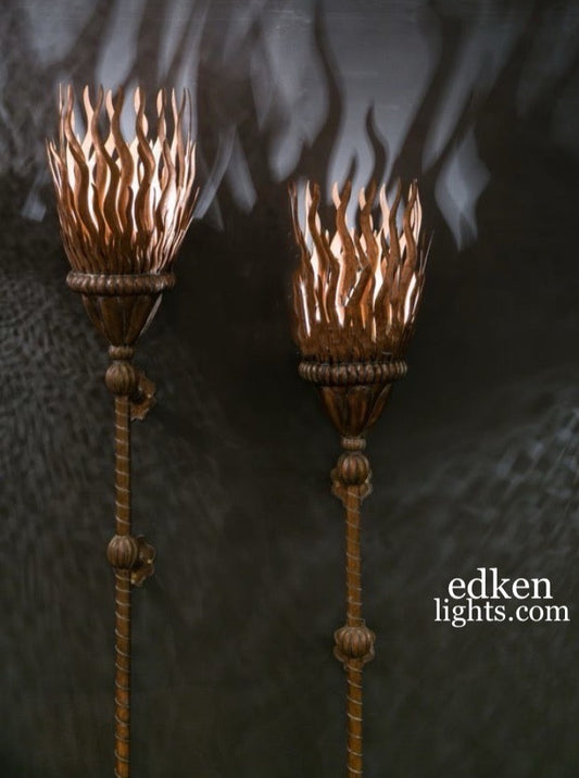Traditional Moroccan brass sconce with intricate hand-engraved patterns.