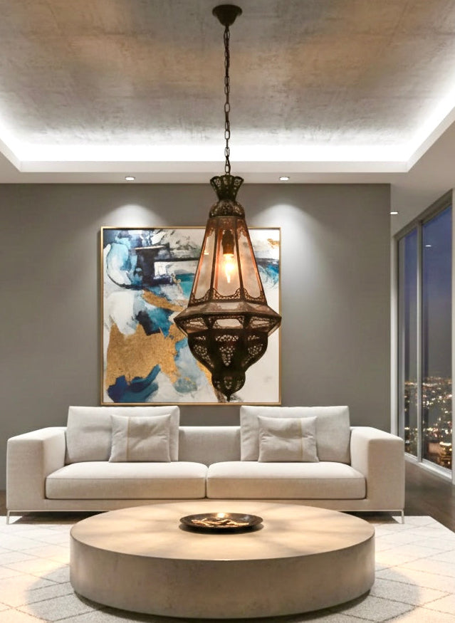 Moroccan Glass Ceiling Lamp - Ref. 2401