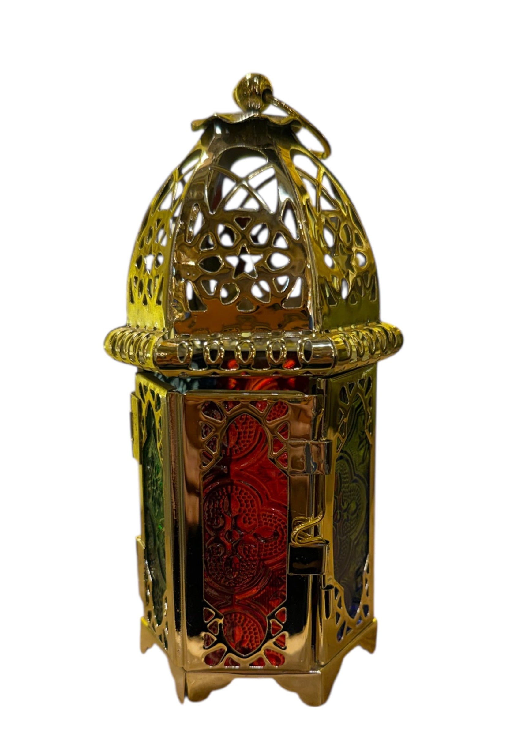 Set of 2 Handcrafted Moroccan Brass Candle Holders | Teardrop - Ref.1787