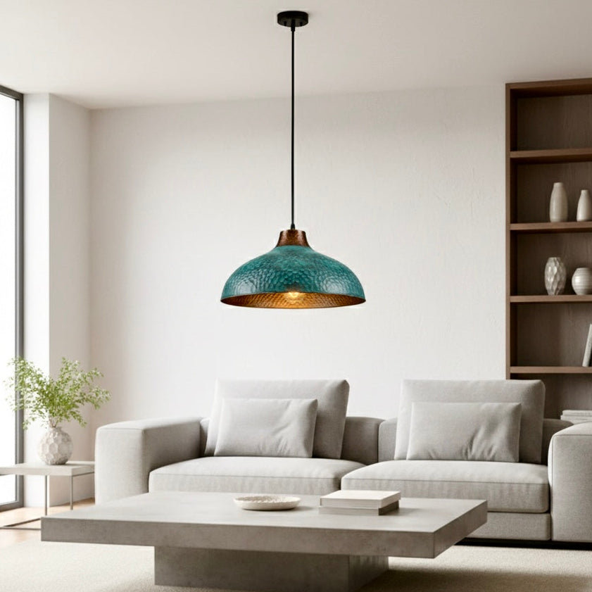 Oxidized Brass Copper Dome Light Fixture  - Ref.2768