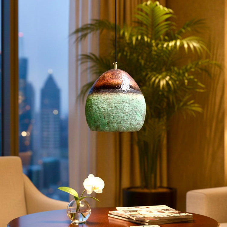 Oxidized Brass Copper Dome Light Fixture  - Ref.2760