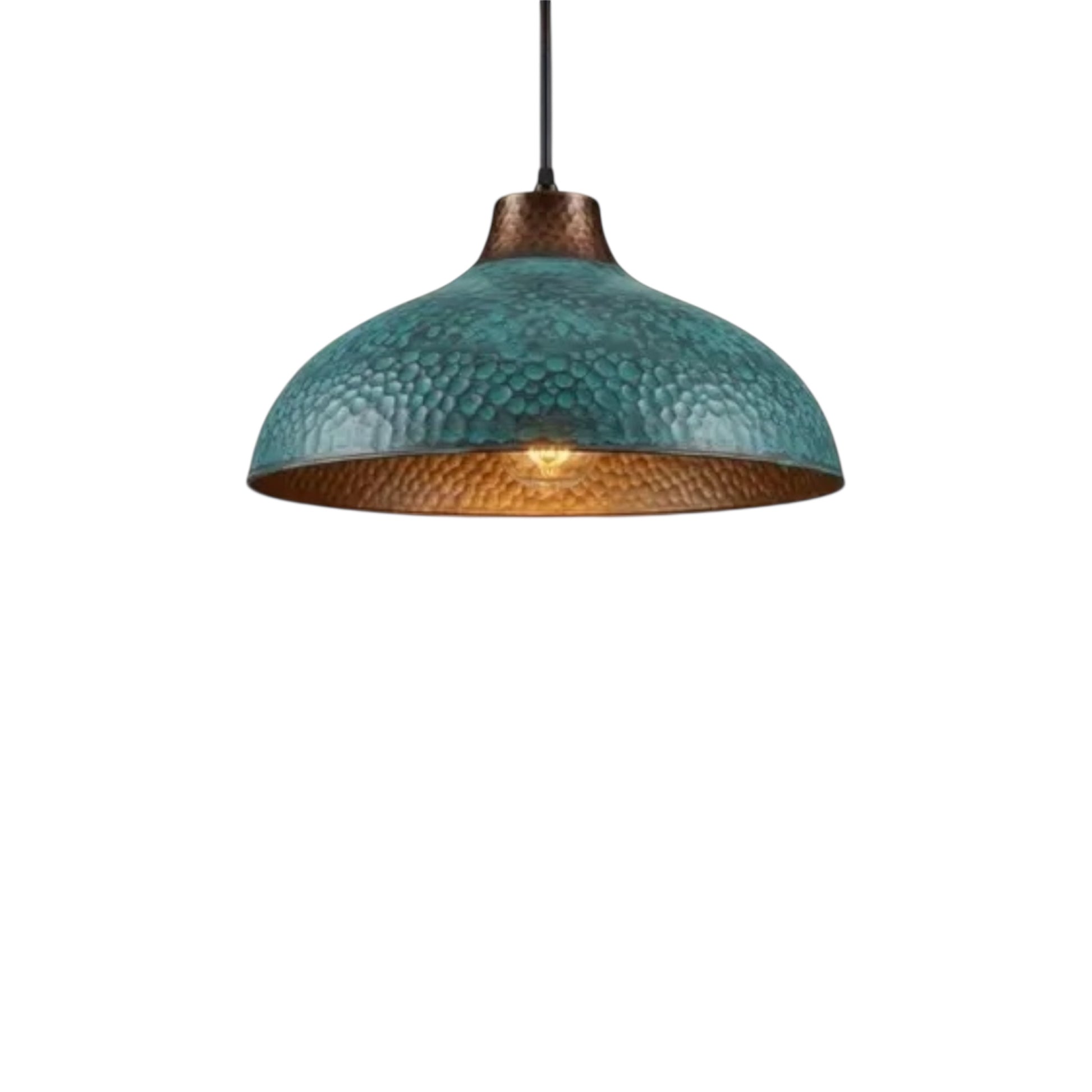 Oxidized Brass Copper Dome Light Fixture  - Ref.2768