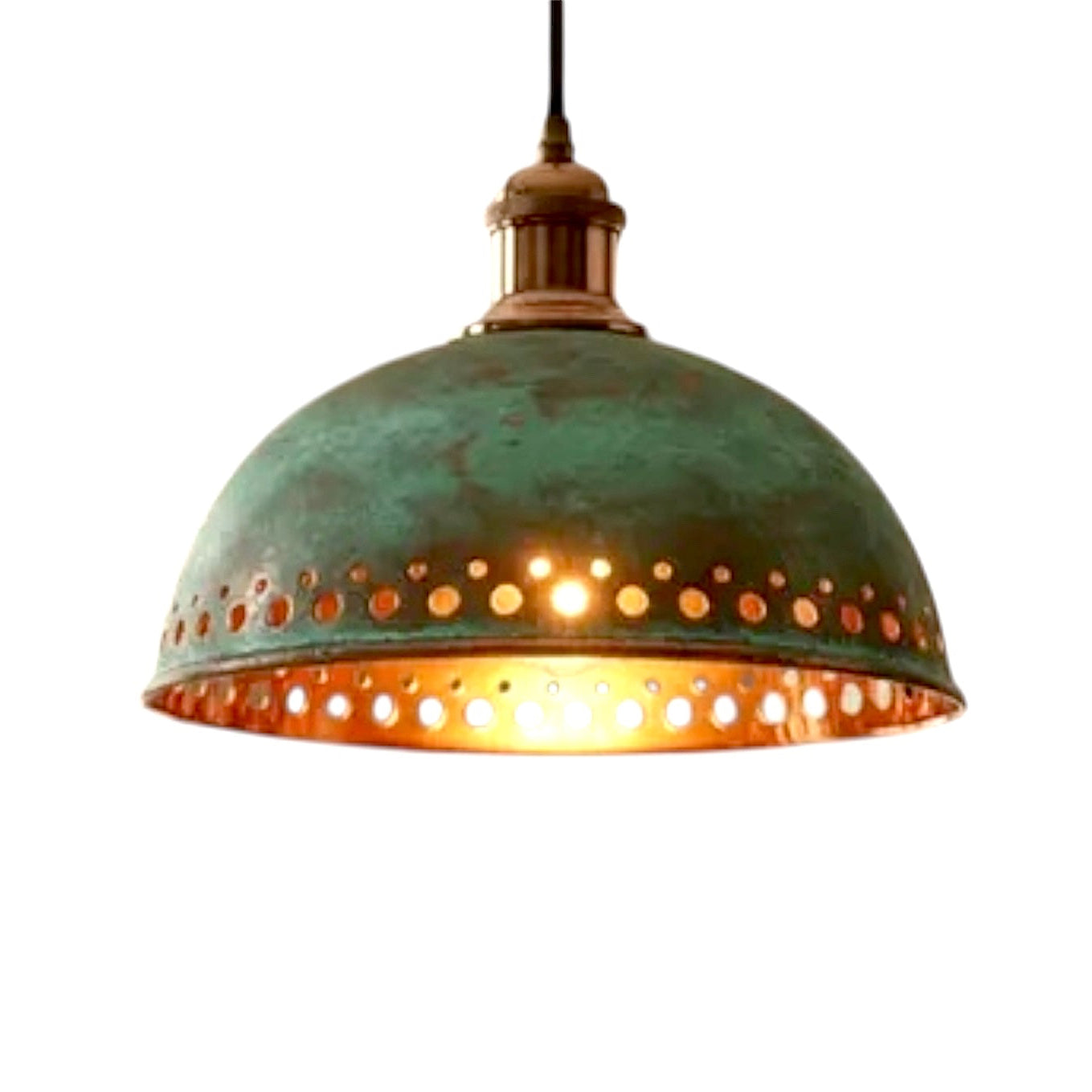 Oxidized Brass Dome Light Fixture  - Ref.2046