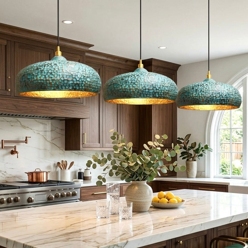 Oxidized Brass Dome Light Fixture  - Ref.2051