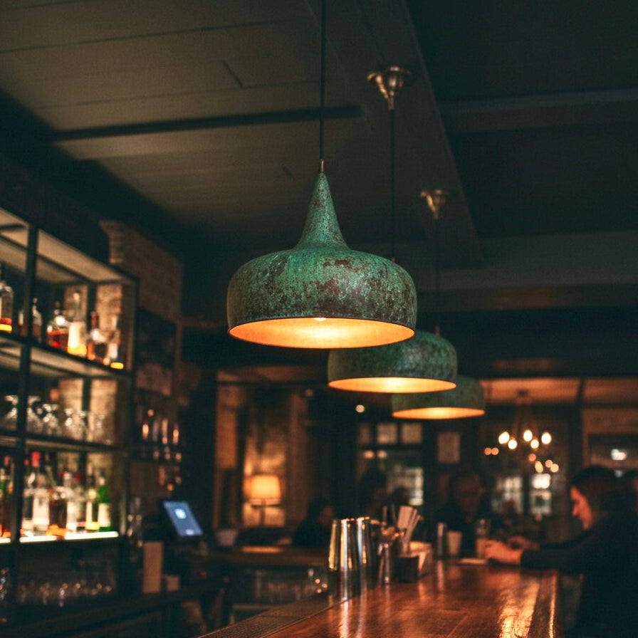 Oxidized Brass Dome Light Fixture - Ref.2727