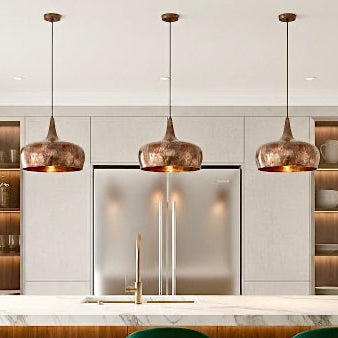 Oxidized Antique Brass Dome Light Fixture - Ref.2738