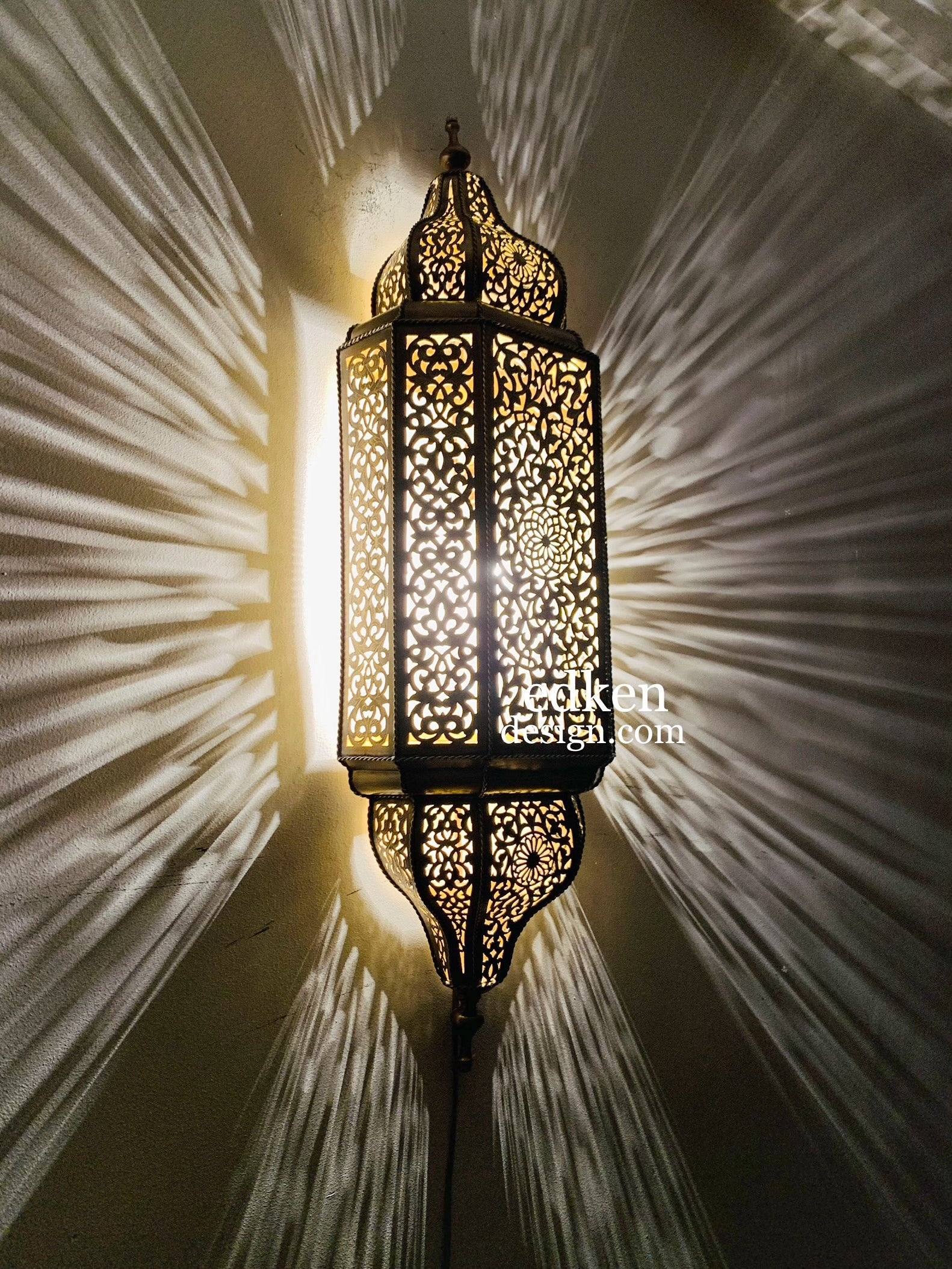Handmade Moroccan Brass Wall Sconce | Authentic Artisan Lighting