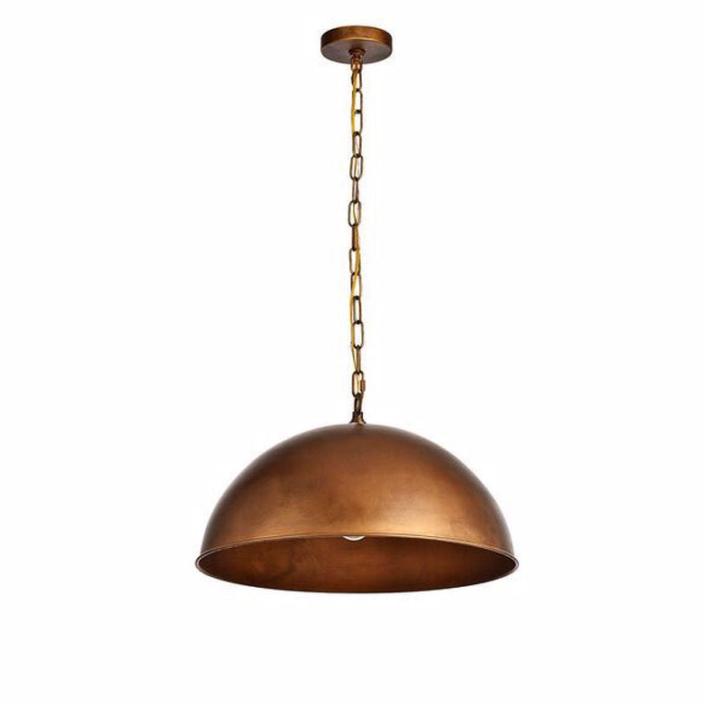 Close-up of handcrafted rustic red copper finish for farmhouse home decor.