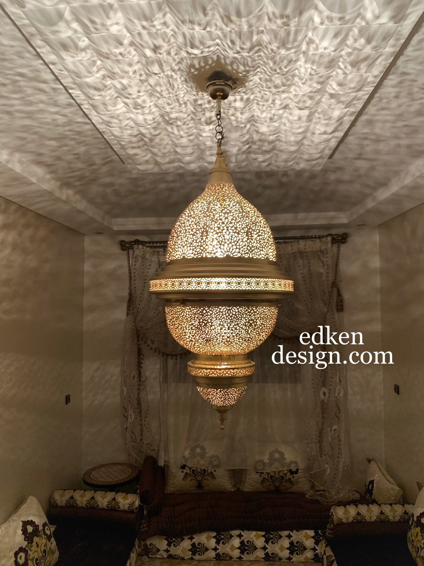 EDKEN LIGHTS - Morocco Ceiling Lamp Shades Fixture Moroccan Handcrafted Pendant Lights 