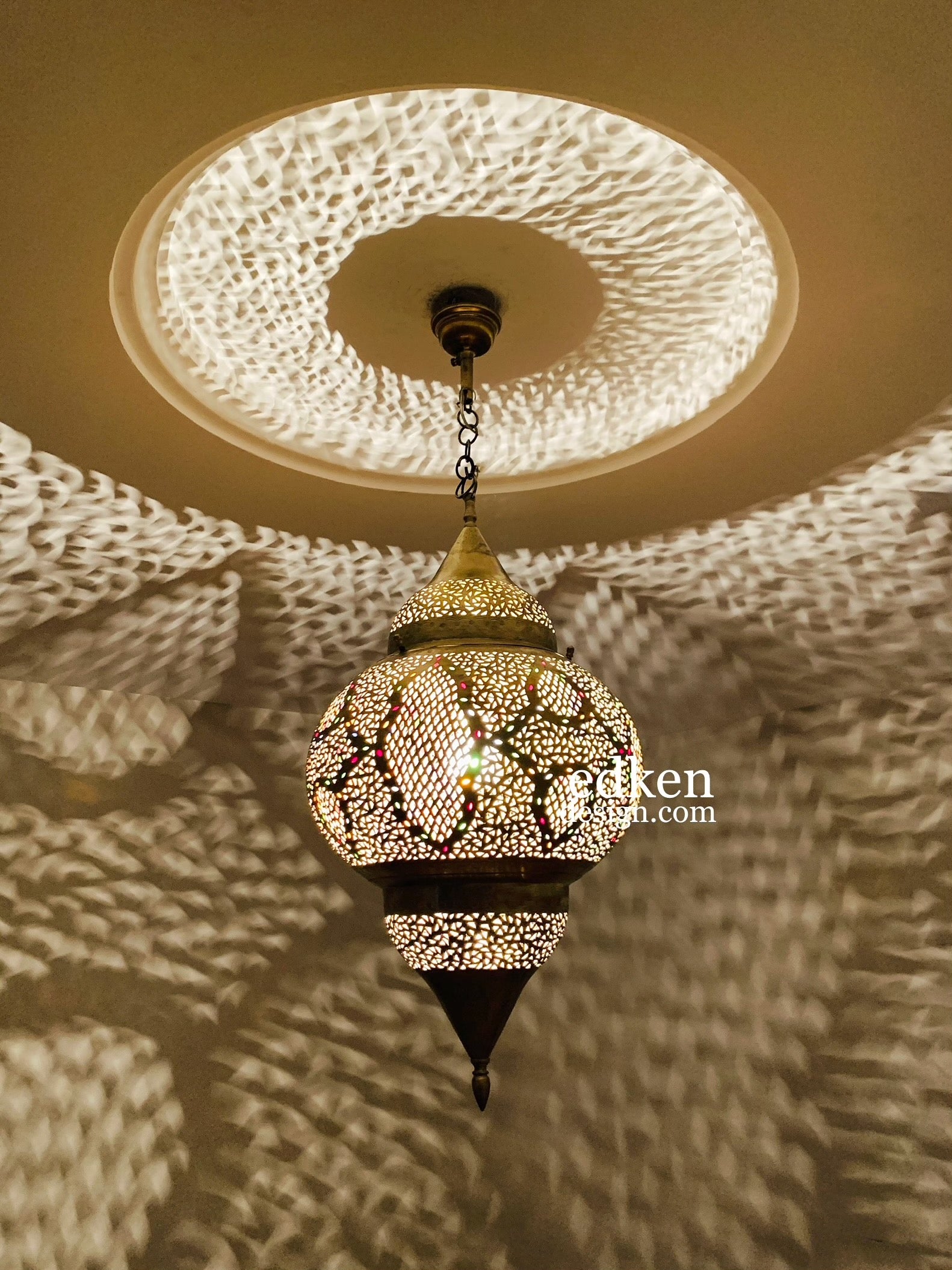 EDKEN LIGHTS - Morocco Ceiling Lamp Shades Fixture brass Morocco Chandelier