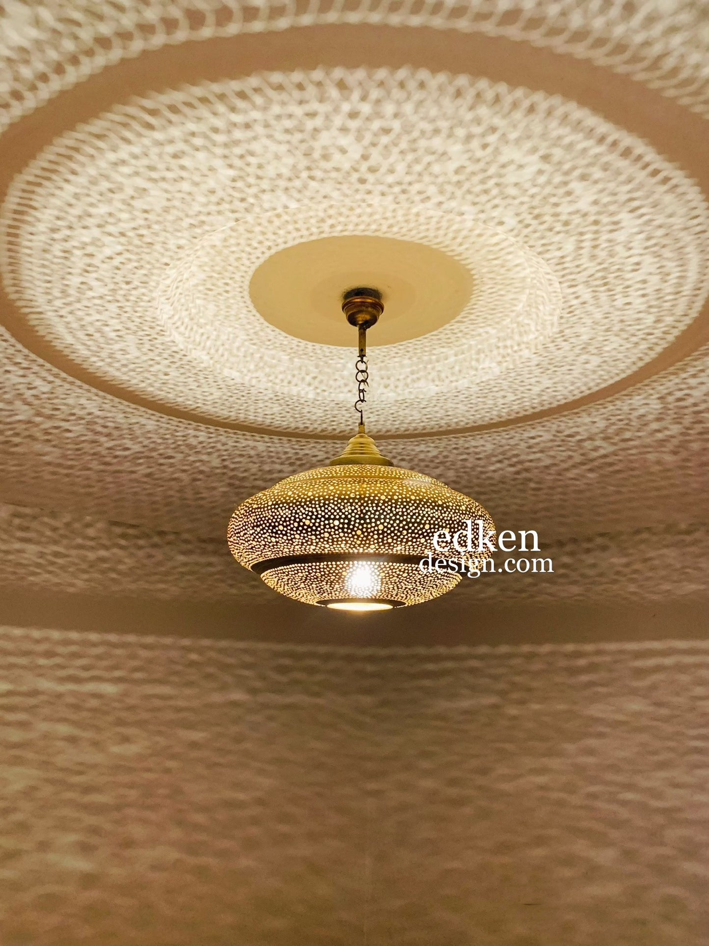 EDKEN LIGHTS - Moroccan Ceiling Pendant Antique Brass Lamp Moroccan Pendant Lighting Chandelier Lighting Moroccan Ceiling lamps