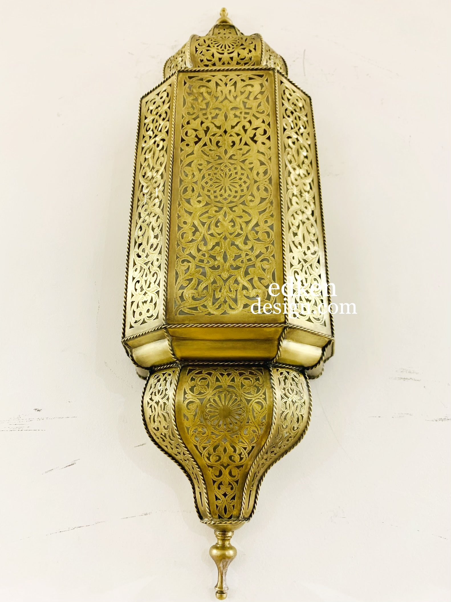 Handmade Moroccan Brass Wall Sconce | Authentic Artisan Lighting